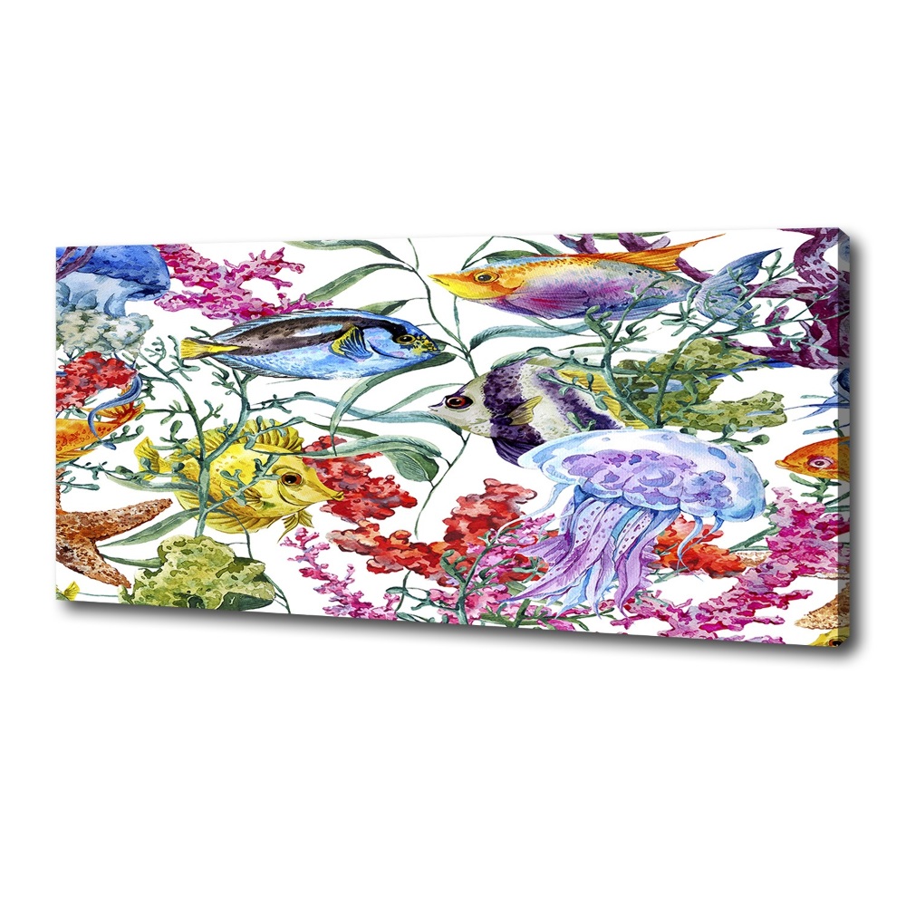 Canvas wall art Coral reef