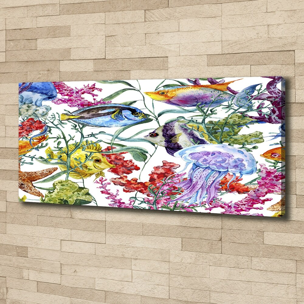 Canvas wall art Coral reef