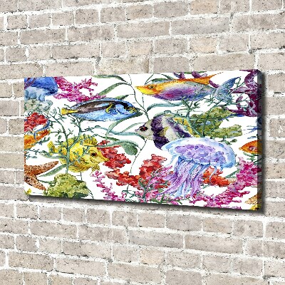 Canvas wall art Coral reef