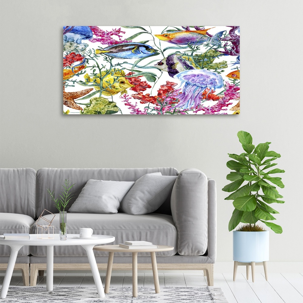 Canvas wall art Coral reef