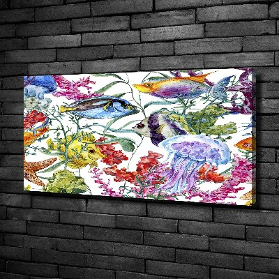 Canvas wall art Coral reef