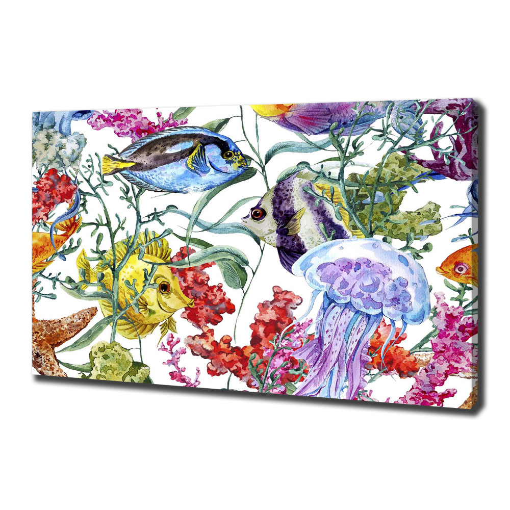 Canvas wall art Coral reef