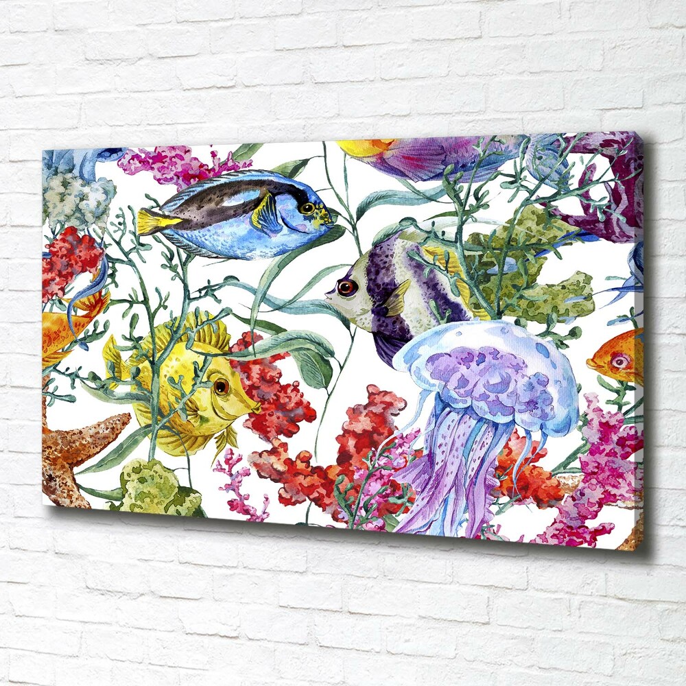 Canvas wall art Coral reef