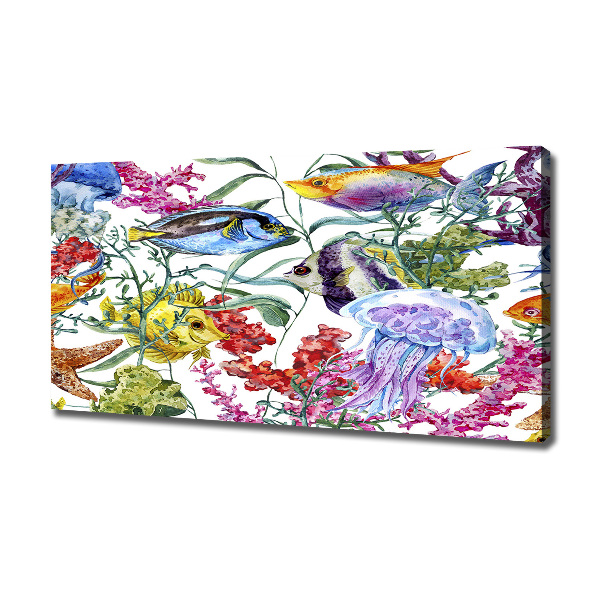 Canvas wall art Coral reef