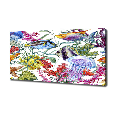 Canvas wall art Coral reef