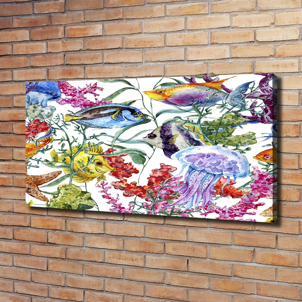 Canvas wall art Coral reef