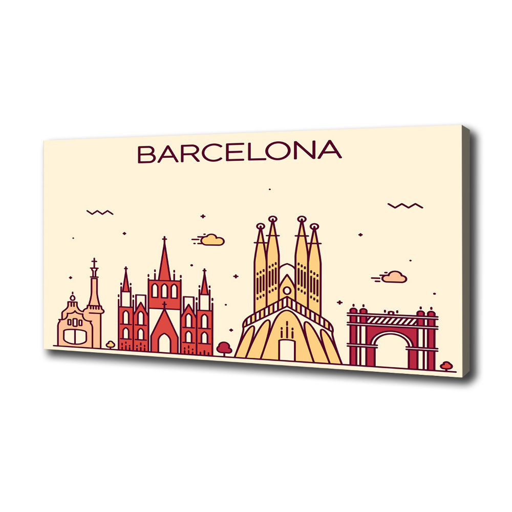 Canvas wall art The inscription Barcelona