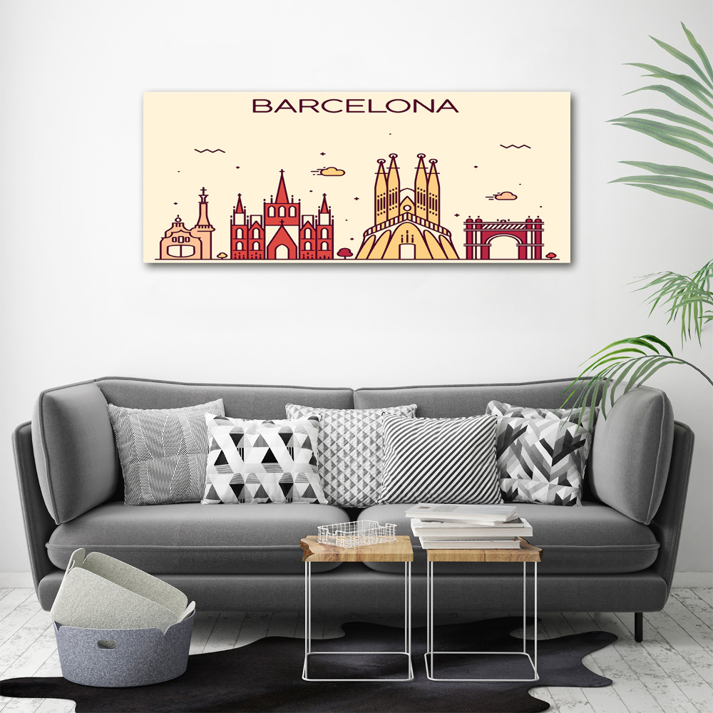 Canvas wall art The inscription Barcelona