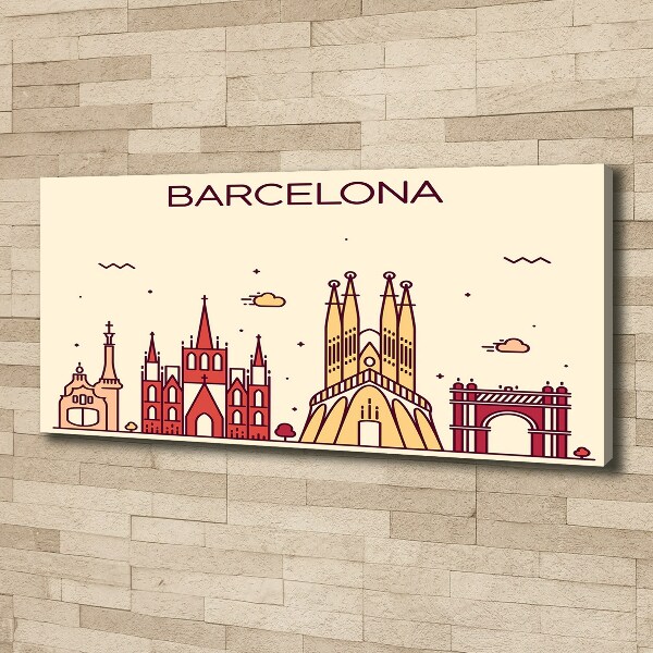 Canvas wall art The inscription Barcelona