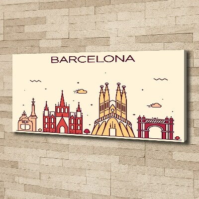 Canvas wall art The inscription Barcelona