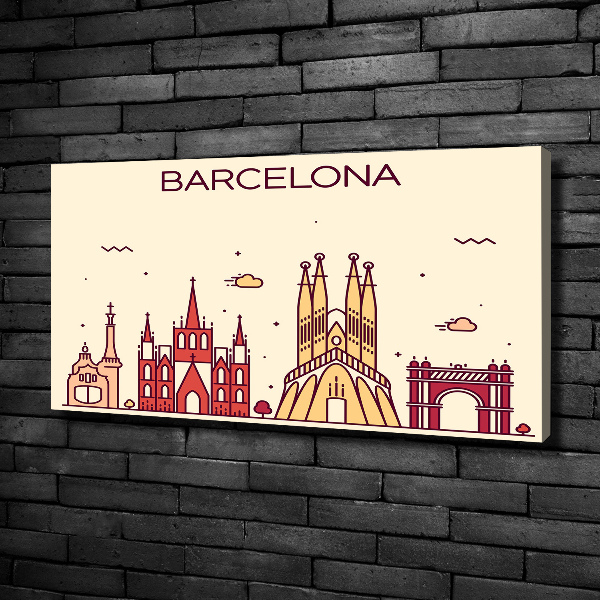 Canvas wall art The inscription Barcelona