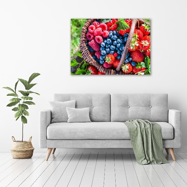 Canvas wall art Forest fruit basket