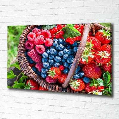 Canvas wall art Forest fruit basket