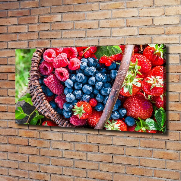 Canvas wall art Forest fruit basket