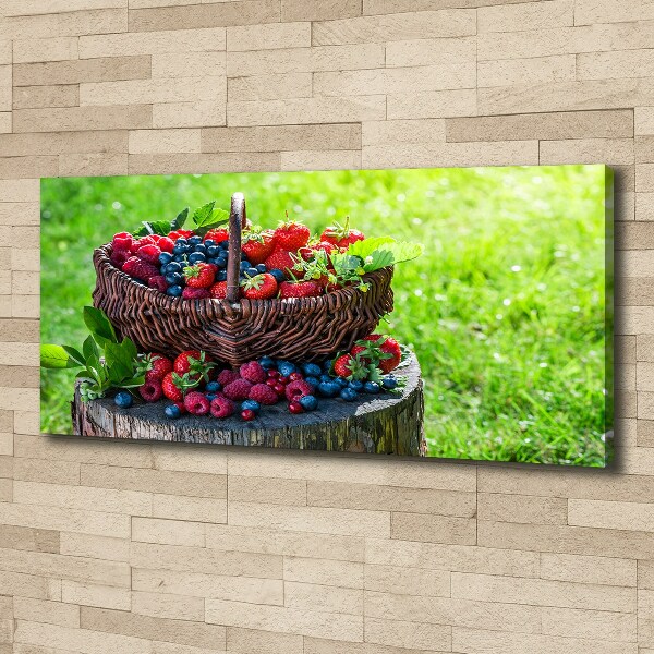 Canvas wall art Forest fruit basket