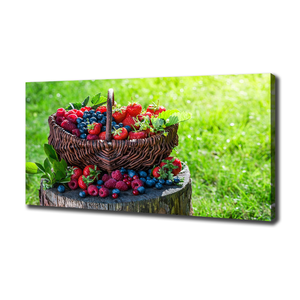 Canvas wall art Forest fruit basket