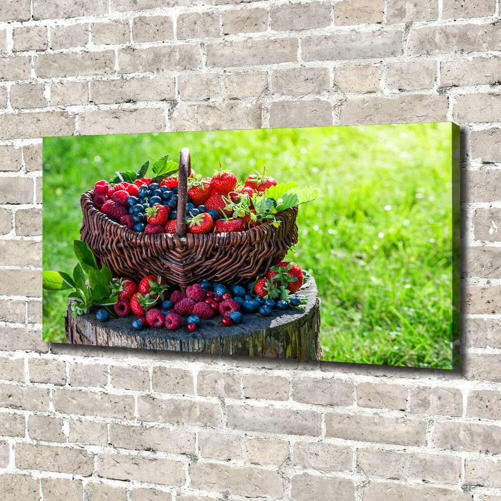 Canvas wall art Forest fruit basket