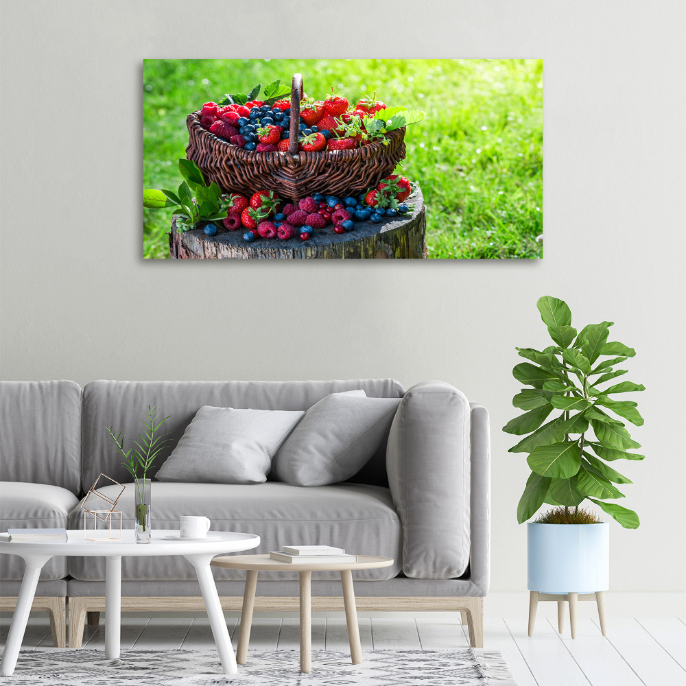 Canvas wall art Forest fruit basket