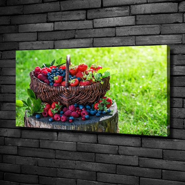 Canvas wall art Forest fruit basket