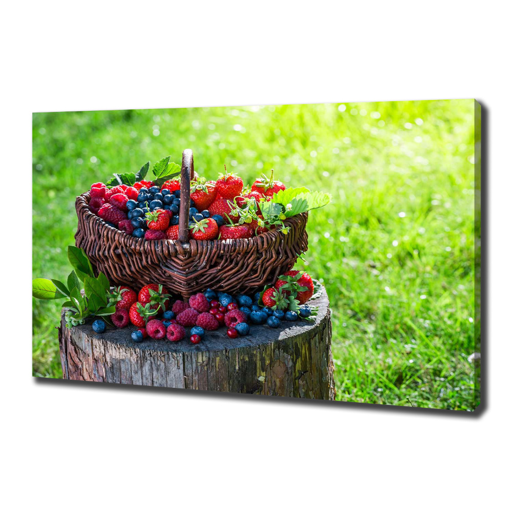 Canvas wall art Forest fruit basket