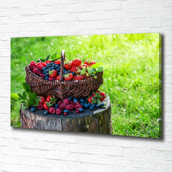 Canvas wall art Forest fruit basket