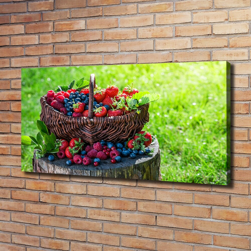 Canvas wall art Forest fruit basket