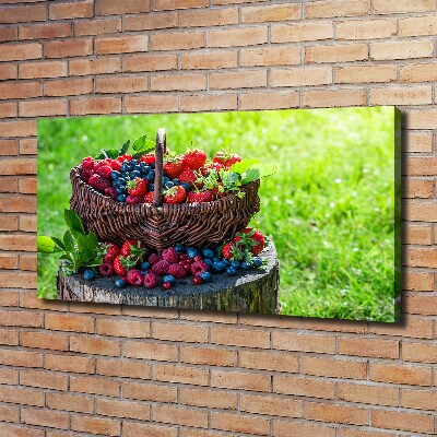 Canvas wall art Forest fruit basket