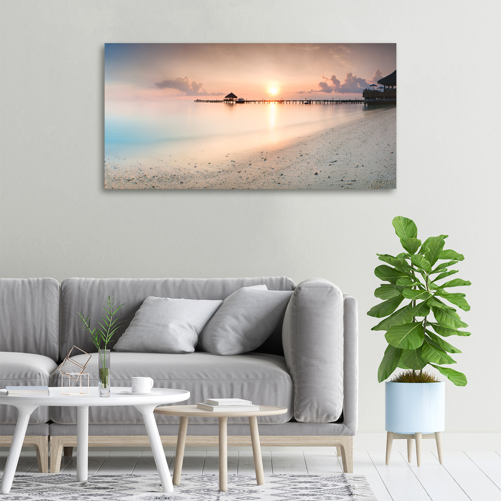 Canvas wall art Maldives beach