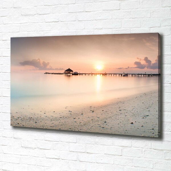 Canvas wall art Maldives beach