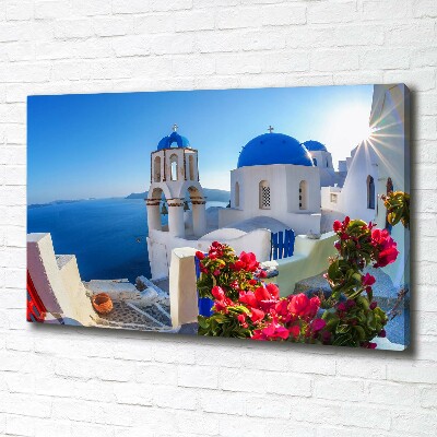 Canvas wall art Santorini Greece