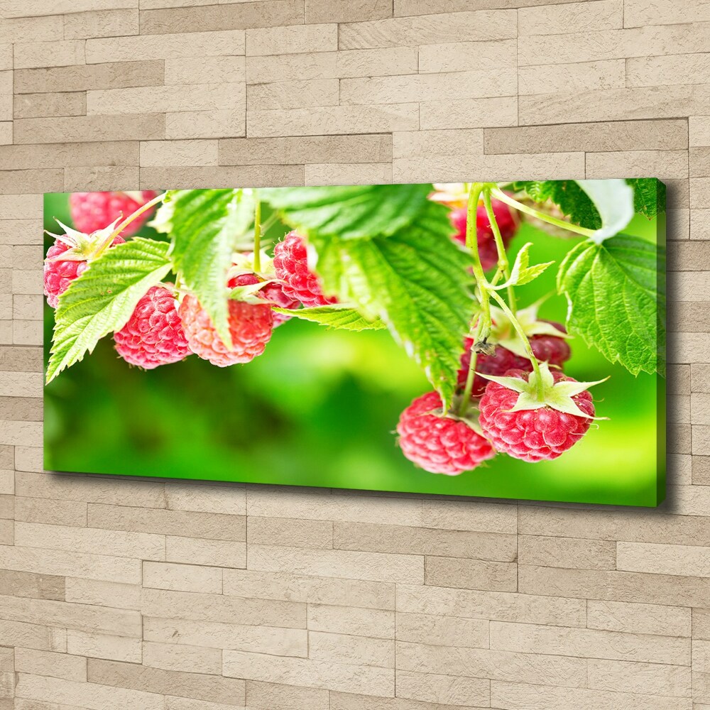 Canvas wall art Raspberries in the garden