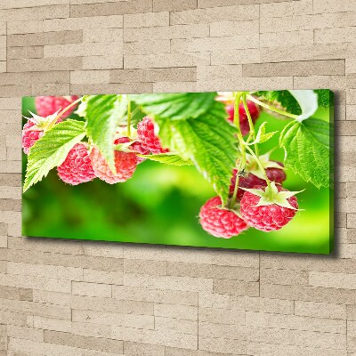 Canvas wall art Raspberries in the garden