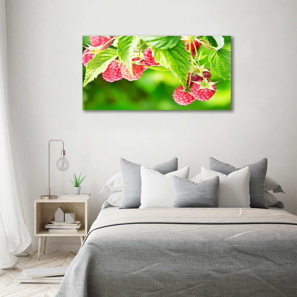 Canvas wall art Raspberries in the garden