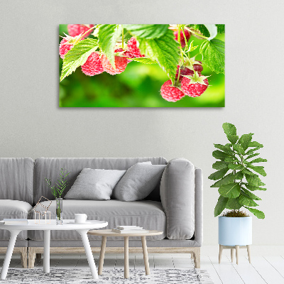 Canvas wall art Raspberries in the garden