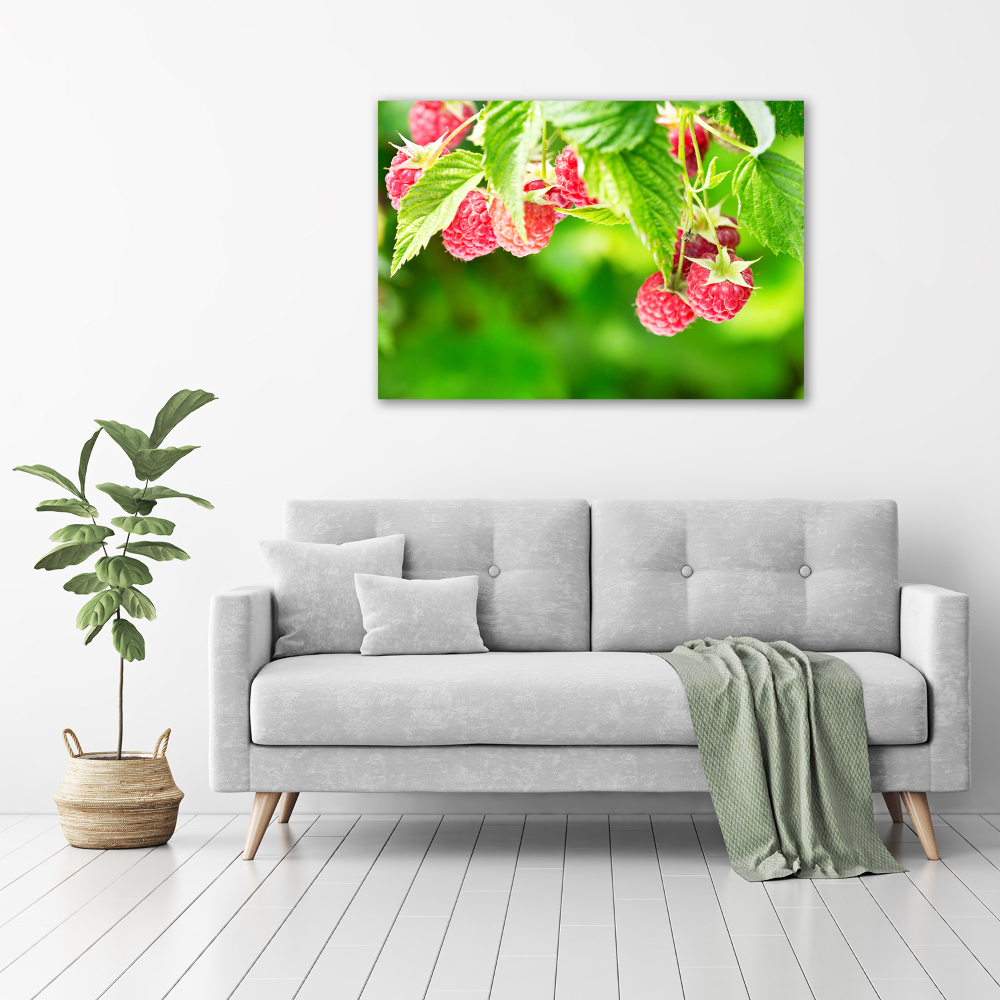 Canvas wall art Raspberries in the garden