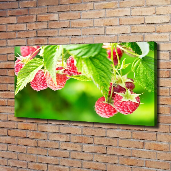 Canvas wall art Raspberries in the garden