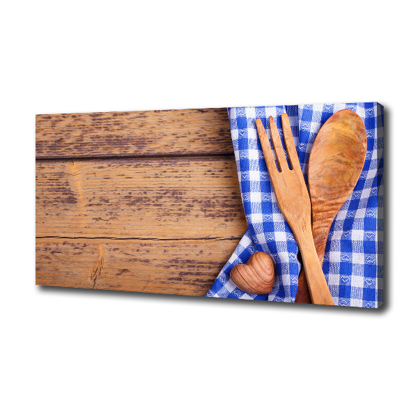 Canvas wall art Wooden cutlery