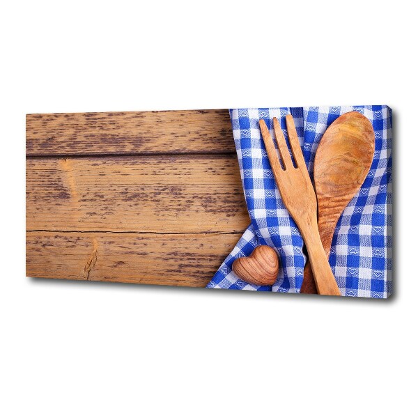 Canvas wall art Wooden cutlery