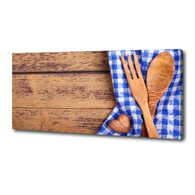 Canvas wall art Wooden cutlery