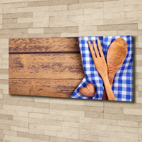 Canvas wall art Wooden cutlery