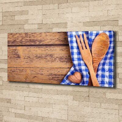 Canvas wall art Wooden cutlery