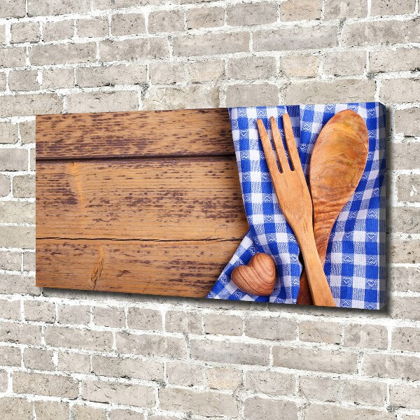 Canvas wall art Wooden cutlery