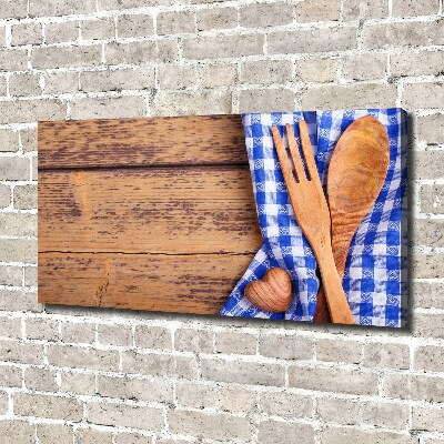 Canvas wall art Wooden cutlery