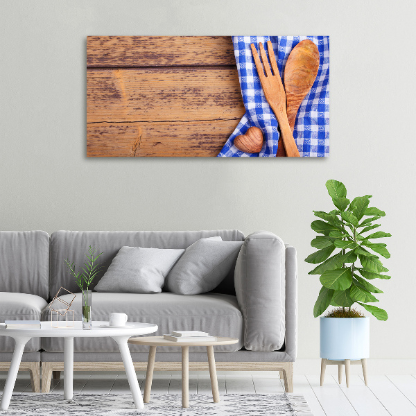 Canvas wall art Wooden cutlery