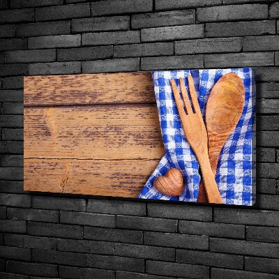 Canvas wall art Wooden cutlery