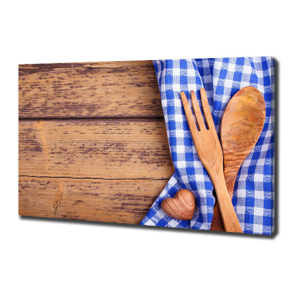 Canvas wall art Wooden cutlery