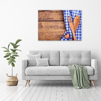 Canvas wall art Wooden cutlery