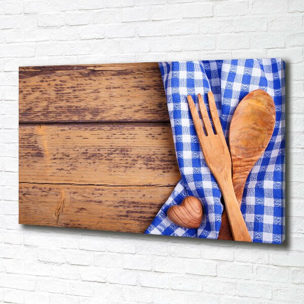 Canvas wall art Wooden cutlery