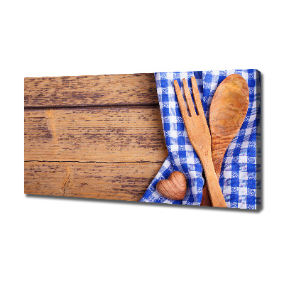 Canvas wall art Wooden cutlery