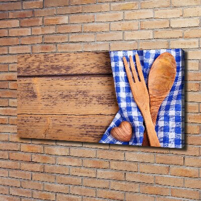 Canvas wall art Wooden cutlery